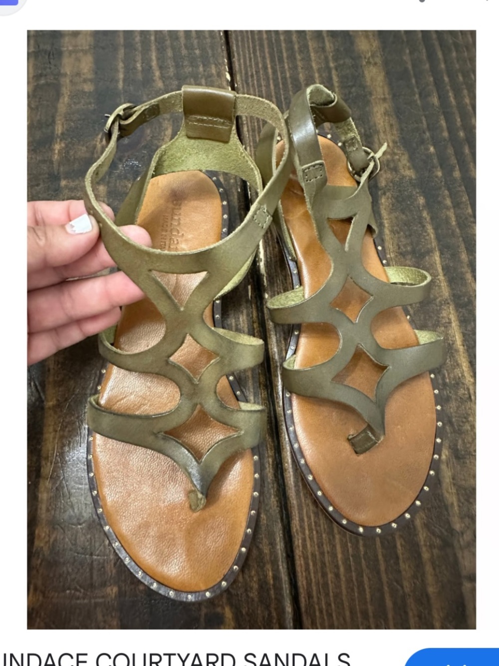 Sundance 41 Olive Green Strappy Gladiator Sandals - Women